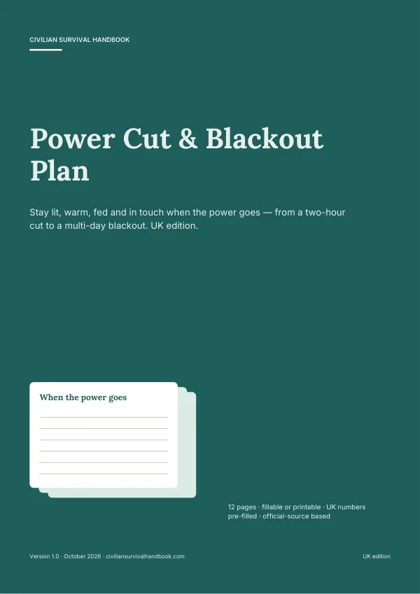 Cover of the Power Cut & Blackout Plan