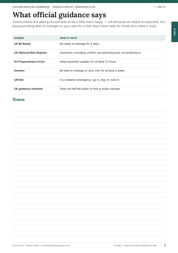 Page 3 of the Crisis & Conflict Readiness Plan