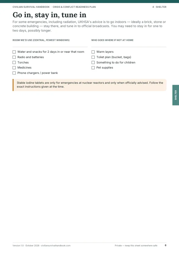 Page 6 of the Crisis & Conflict Readiness Plan