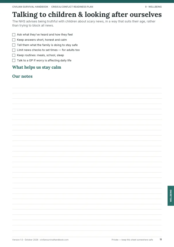 Page 11 of the Crisis & Conflict Readiness Plan