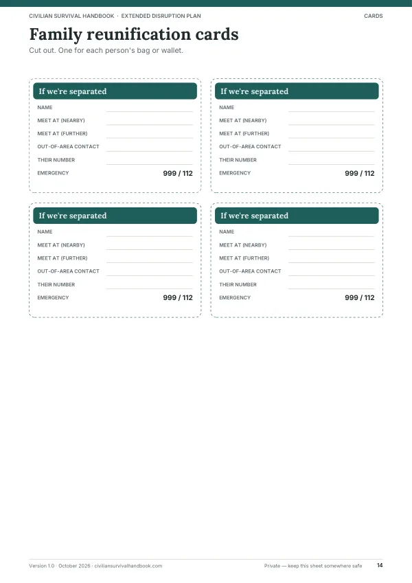 Page 14 of the Extended Disruption Plan