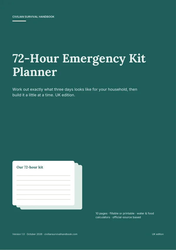 Cover of the 72-Hour Emergency Kit Planner