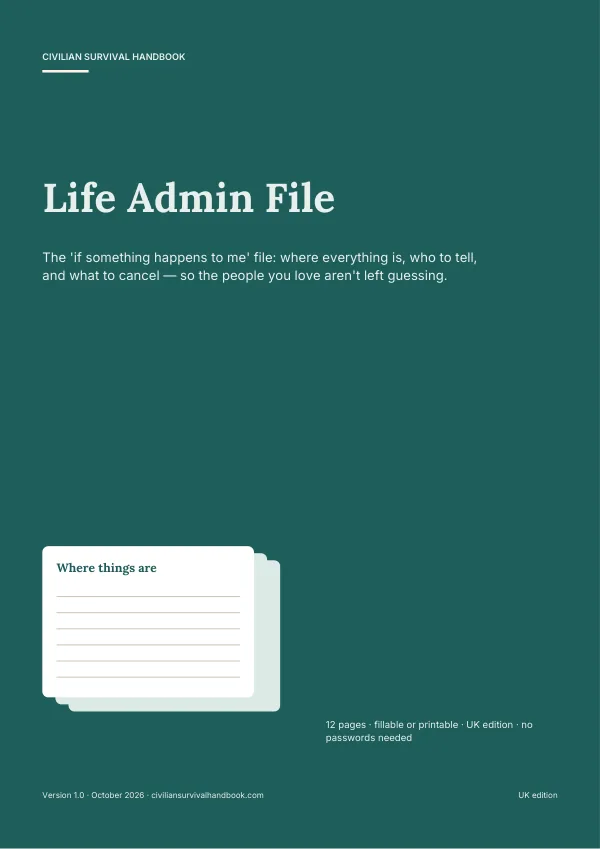 Cover of the Life Admin File